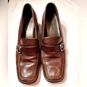 Aerosoles Aerology-Retro Loafers Academia Brown Block Heel Y2K Retro Size 9.5